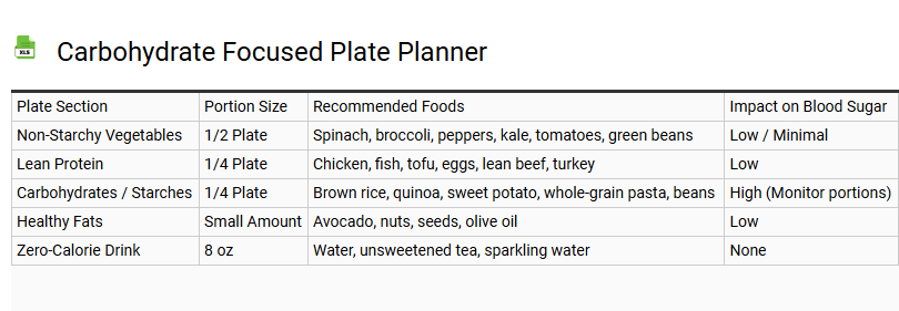 Carbohydrate Focused Plate Planner