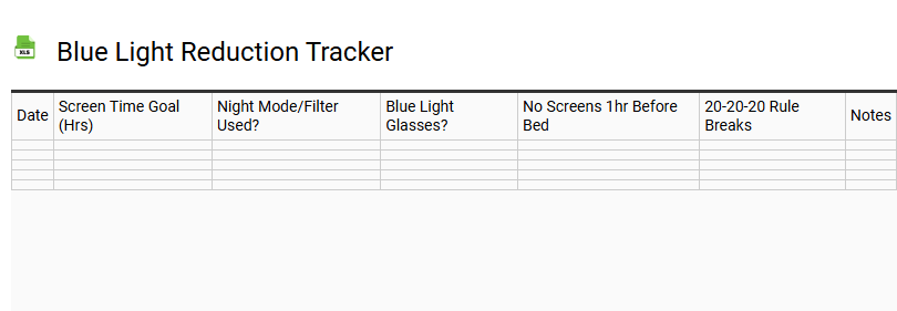 Blue Light Reduction Tracker