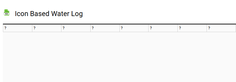 Icon Based Water Log