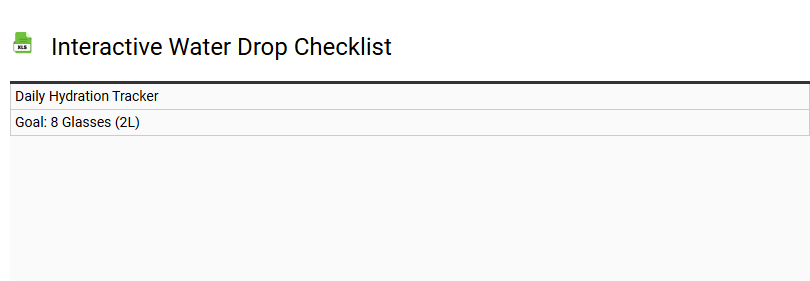 Interactive Water Drop Checklist