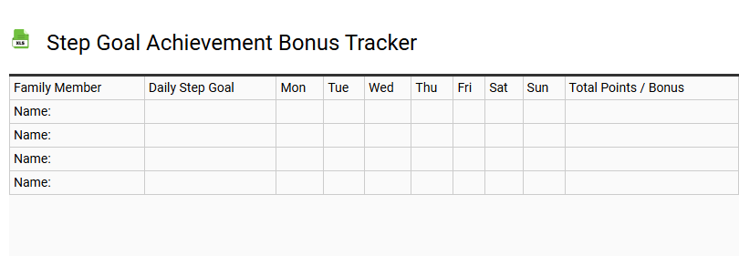 Step Goal Achievement Bonus Tracker