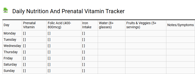 Daily Nutrition and Prenatal Vitamin Tracker