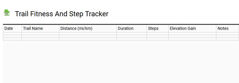 Trail Fitness and Step Tracker