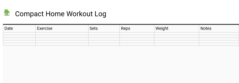 Compact Home Workout Log