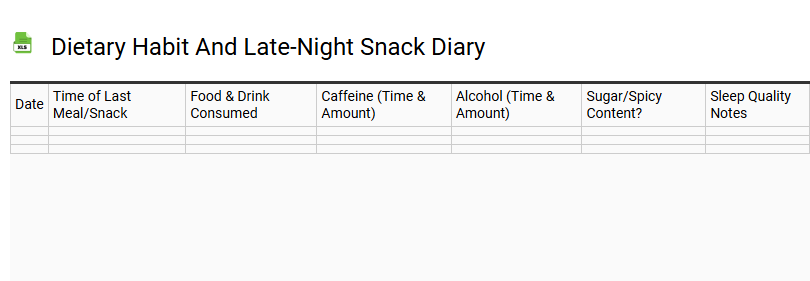 Dietary Habit and Late-Night Snack Diary