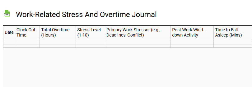 Work-Related Stress and Overtime Journal