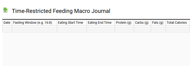 Time-Restricted Feeding Macro Journal