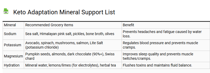 Keto Adaptation Mineral Support List