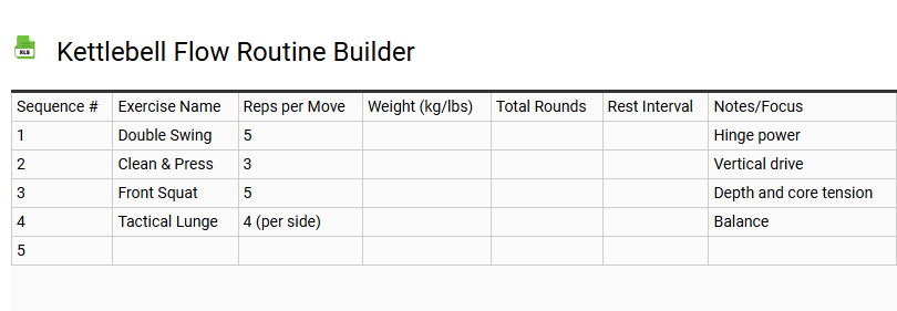Kettlebell Flow Routine Builder
