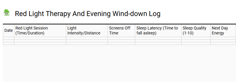 Red Light Therapy and Evening Wind-down Log