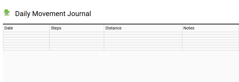 Daily Movement Journal