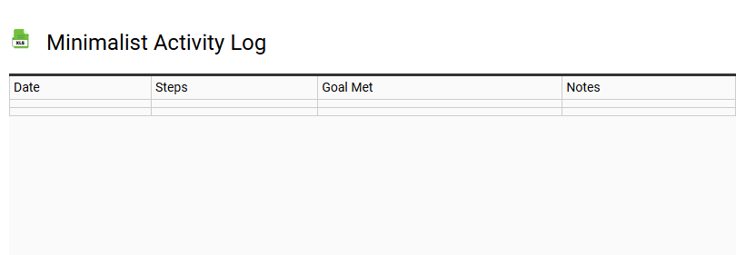 Minimalist Activity Log