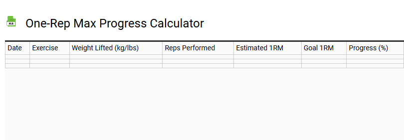 One-Rep Max Progress Calculator