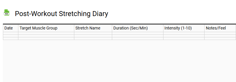 Post-Workout Stretching Diary