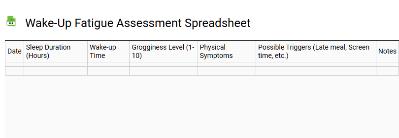 Wake-Up Fatigue Assessment Spreadsheet