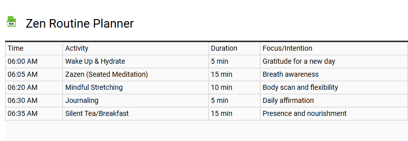 Zen Routine Planner