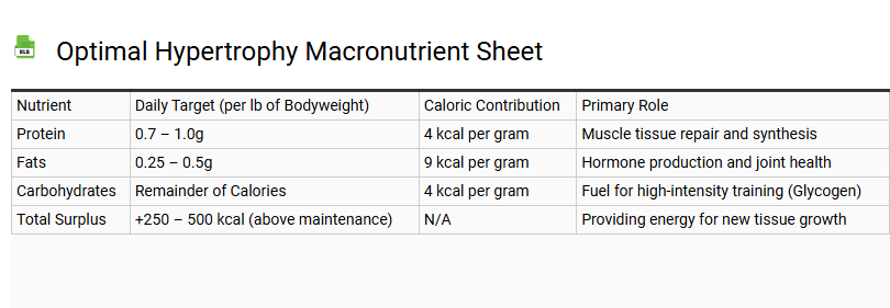 Optimal Hypertrophy Macronutrient Sheet