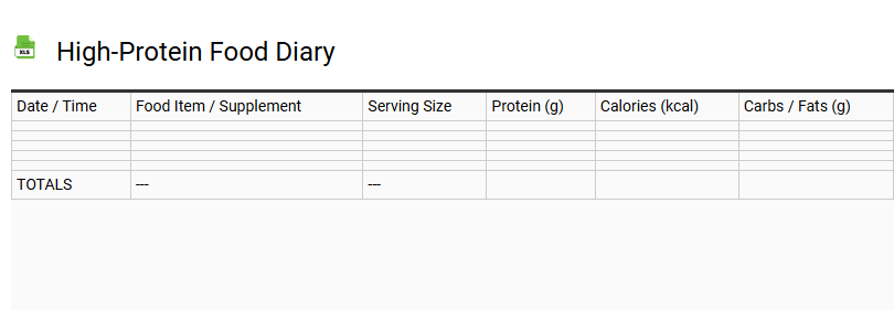 High-Protein Food Diary