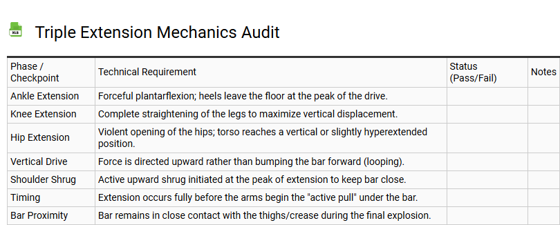 Triple Extension Mechanics Audit