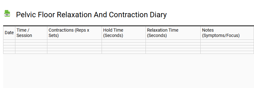 Pelvic Floor Relaxation and Contraction Diary