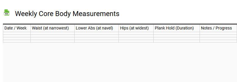 Weekly Core Body Measurements