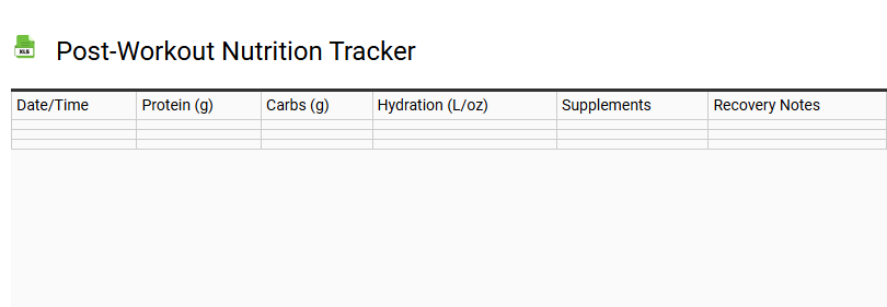 Post-Workout Nutrition Tracker