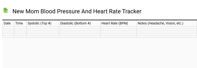 New Mom Blood Pressure and Heart Rate Tracker