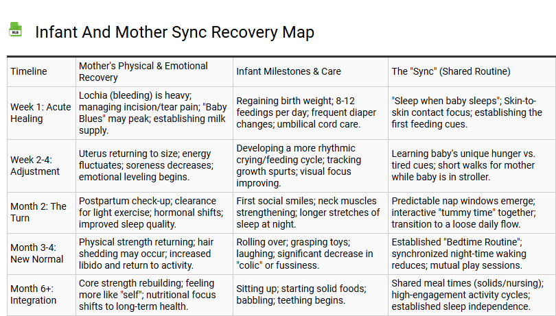 Infant and Mother Sync Recovery Map