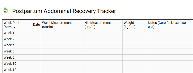 Postpartum Abdominal Recovery Tracker