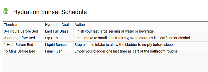 Hydration Sunset Schedule