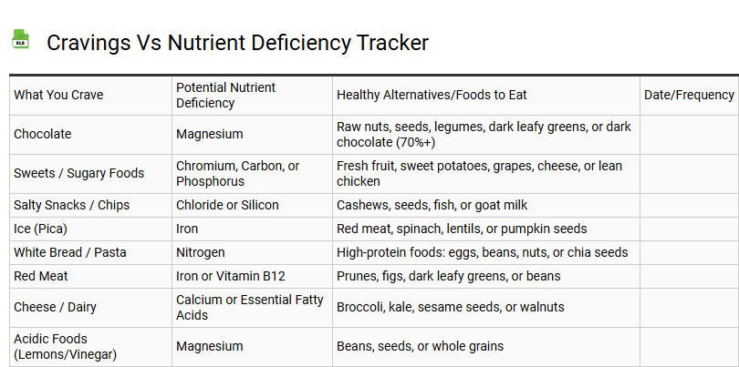 Cravings vs Nutrient Deficiency Tracker