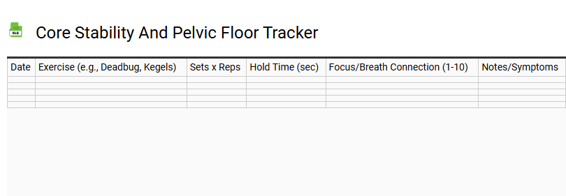 Core Stability and Pelvic Floor Tracker