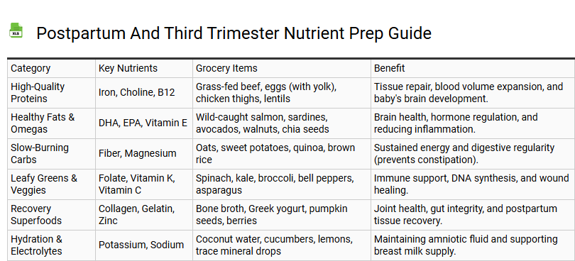 Postpartum and Third Trimester Nutrient Prep Guide