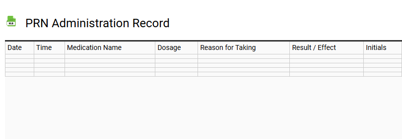 PRN Administration Record