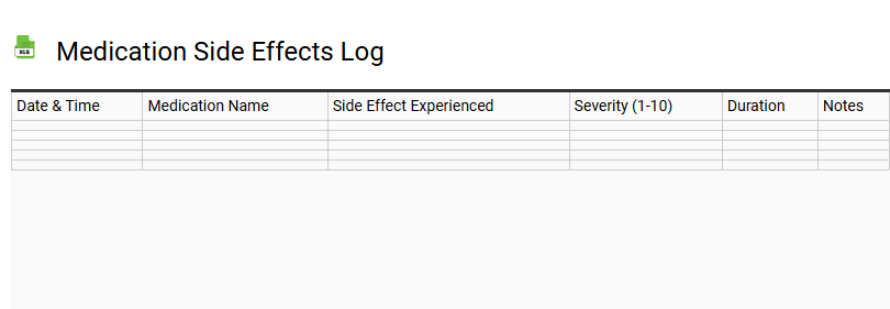 Medication Side Effects Log