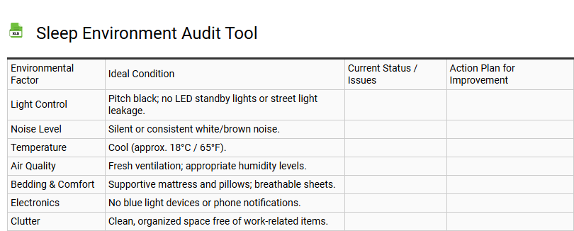 Sleep Environment Audit Tool