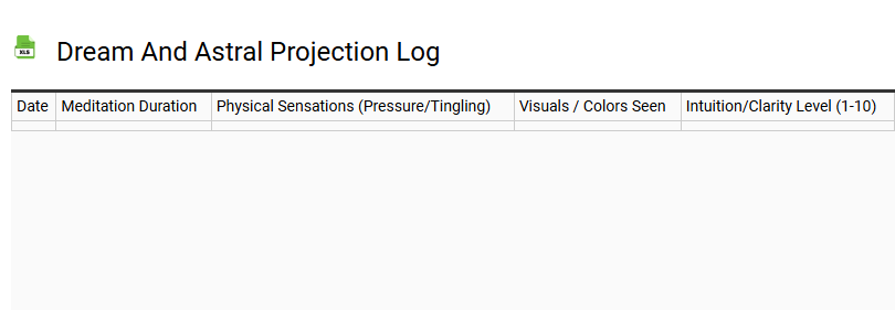Dream and Astral Projection Log