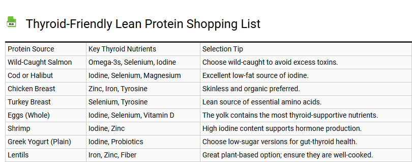 Thyroid-Friendly Lean Protein Shopping List