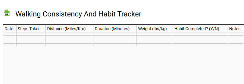 Walking Consistency and Habit Tracker