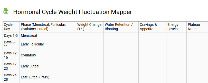 Hormonal Cycle Weight Fluctuation Mapper