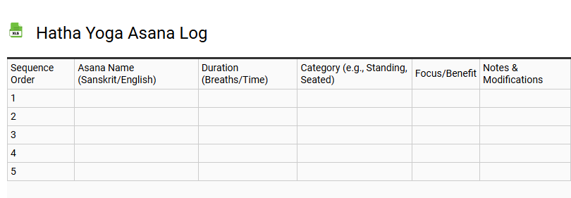 Hatha Yoga Asana Log