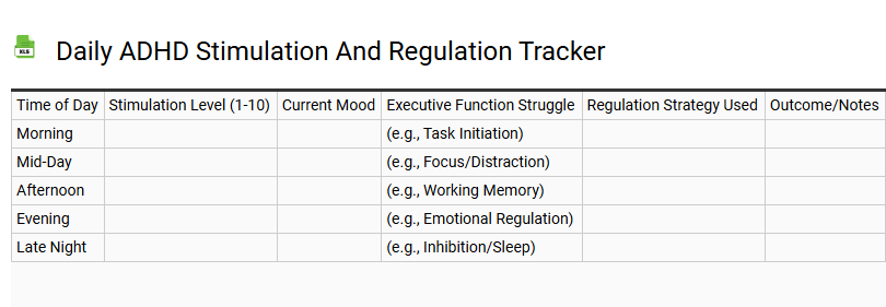Daily ADHD Stimulation and Regulation Tracker