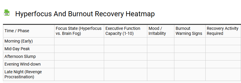 Hyperfocus and Burnout Recovery Heatmap