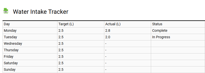 Water Intake Tracker