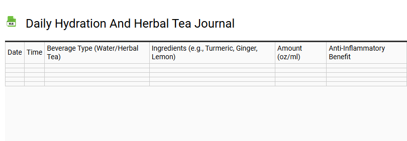 Daily Hydration and Herbal Tea Journal