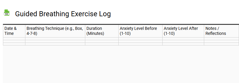 Guided Breathing Exercise Log