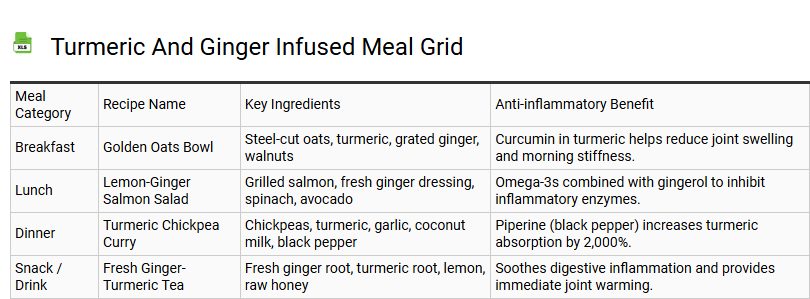 Turmeric and Ginger Infused Meal Grid