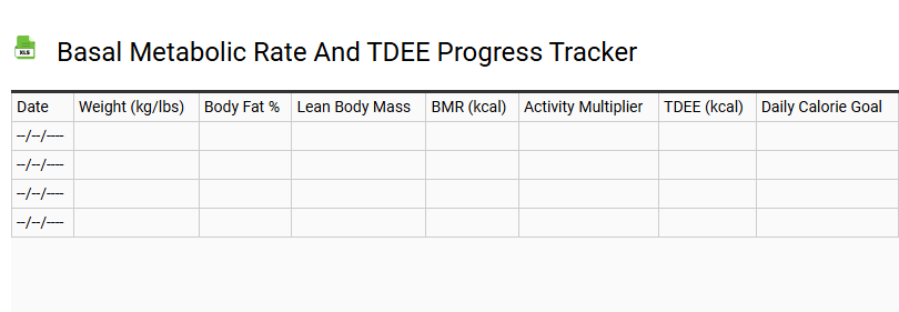 Basal Metabolic Rate and TDEE Progress Tracker