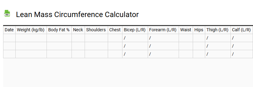 Lean Mass Circumference Calculator