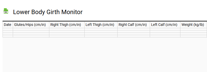 Lower Body Girth Monitor